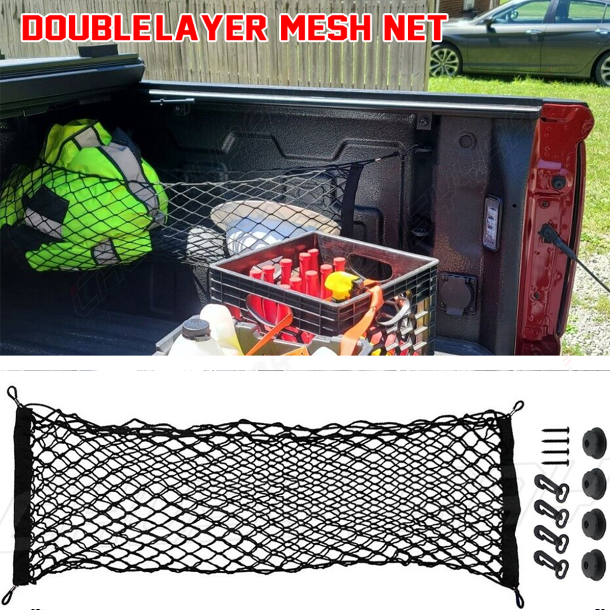Rear Trunk Envelope Style Mesh Cargo Net For TOYOTA GRAND HIGHLANDER 2024-2025 E - Foto 5