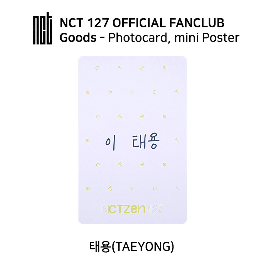 NCT127 NCTZEN127 1st Fan Club Welcome Kit Official Photocard
