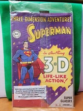 Superman 3D DC 2 super glasses comics Superman Red Superman Blue unopened