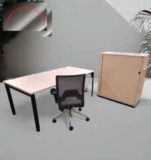 Steelcase+Vitra 3-teilige Arbeitsplatz 1xSchreibtisch 1xStuhl 1xSideboard ap0007