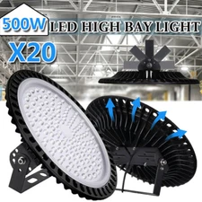 20X500 Watt UFO LED High Bay Light Shop Lights Bulb Warehouse Industrial Outdoor