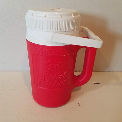 Vintage Pizza Hut Red Relief Pitcher Igoo Half Gallon Water Jug Handle
