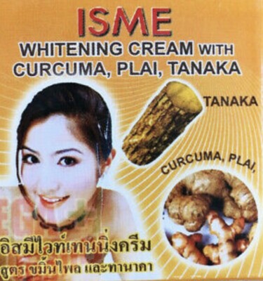 ISME Whitening Face Cream With Curcuma, Plai, Tanaka Thai Herbal 3g x 2pc