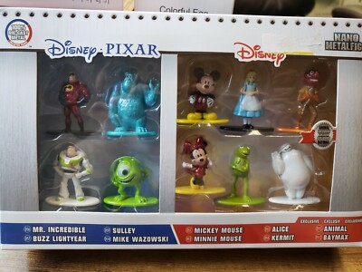 Disney Pixar Die-Cast Mini-Figures Nano Metalfigs 10 Pack Mickey