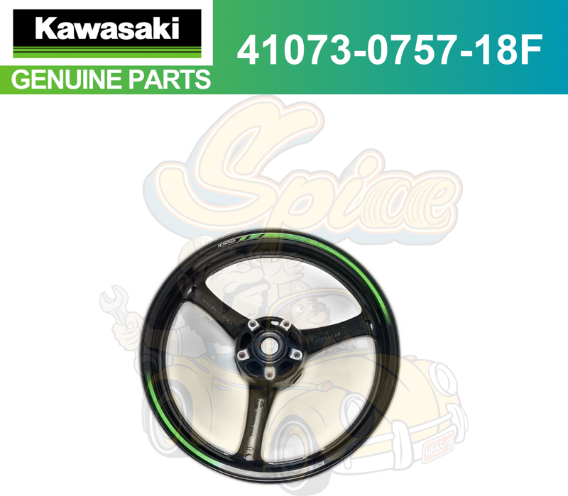 Kawasaki 2021+ ZX-10R FRONT RIM WITH AXLE 41073-0757-18F | eBay