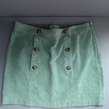 Vineyard Vines Corduroy Mini A-Line Skirt WOMENS Green 10 Coastal Preppy Stretch