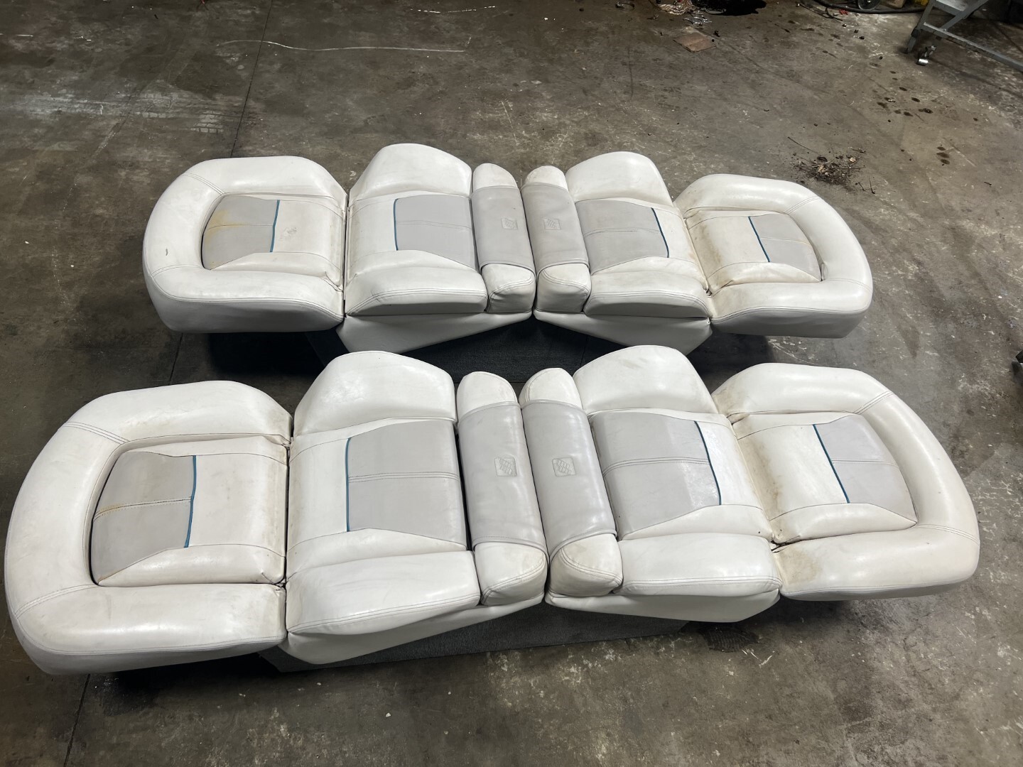 95 Four Winns 200 Horizon Boat collapsible lay down folding quad seats set eBay