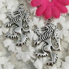 Free Ship 30 Pcs Antique Silver Dragon Charms Pendant 38X21MM H-2702