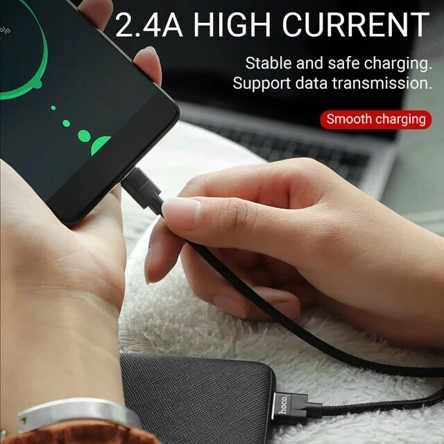 USB Type C Fast Charging Cable For Samsung Galaxy S9 S10 Plus Note 9 10 4f black - Image 2 of 4