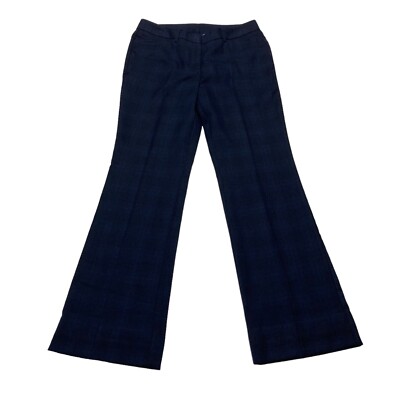 Worthington Dark Blue Plaid Mid Rise Flare Modern Fit Dress Pants Women's Size 4 | eBay Worthington Dark Blue Plaid Mid Rise Flare Modern Fit Dress Pants Women's Size 4 | eBay