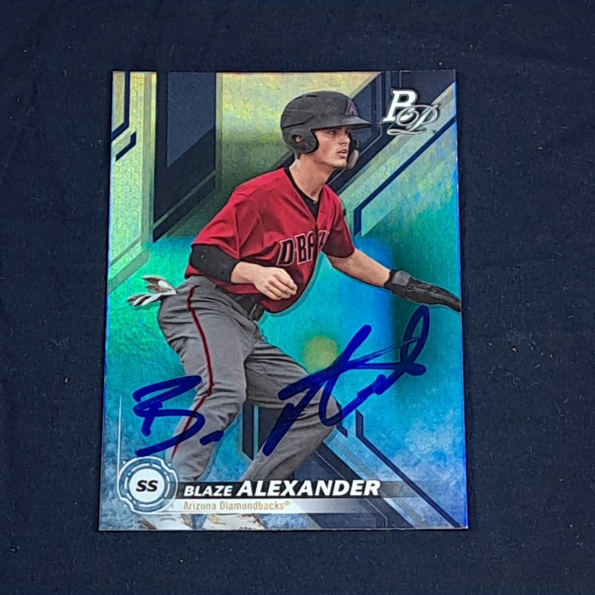 Blaze Alexander Signed 2019 Bowman Platinum Top Prospects Card 