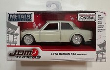 JDM Tuners 1973 Datsun 510 Widebody Die Cast Metals #24077 Off White