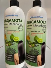 2 Shampoo Bergamota Macadamia Reforzado Colageno Aceite Romero Hecho en Mexico