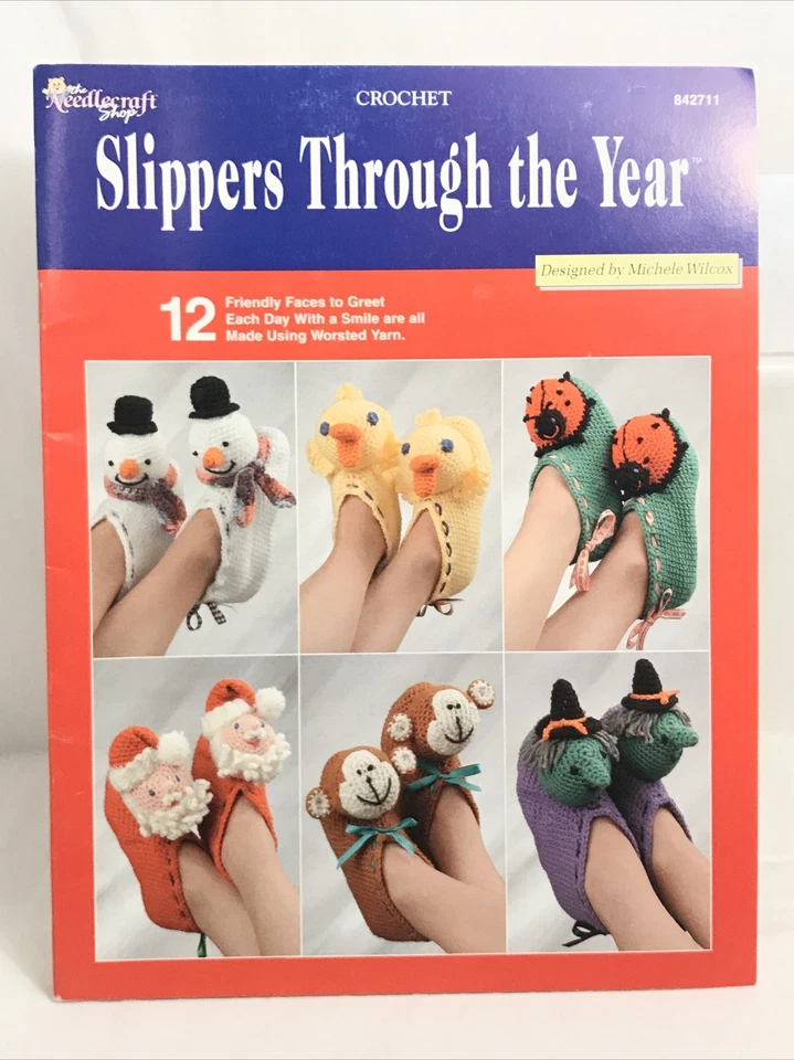 Crochet Pattern Slippers Through Year Santa frog Ladybug Uncle Sam Halloween - Image 3 of 4