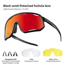 ROCKBROS Polarized Cycling Glasses Bike Glasses MTB Riding TR90 Sport Sunglasses