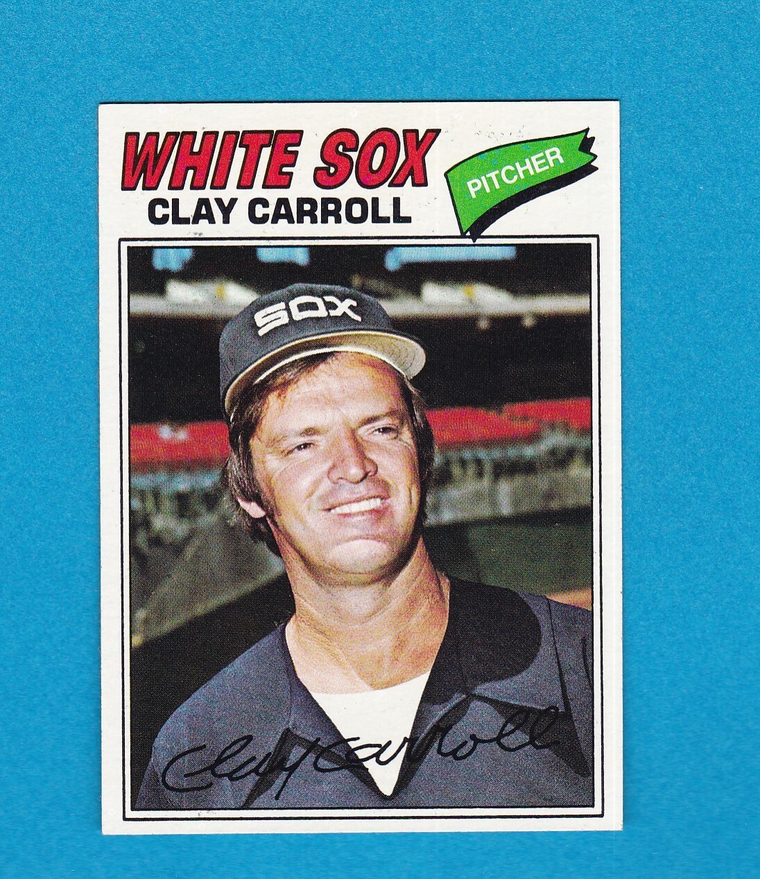 1977 TOPPS BASEBALL SET BREAK 497 CLAY CARROLL WHITE SOX NM/MT