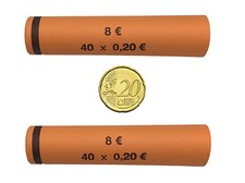 104 M&Uuml;NZH&Uuml;LSEN VORGEFERTIGT GEROLLT F&Uuml;R 20 CENT M&Uuml;NZROLLENPAPIER