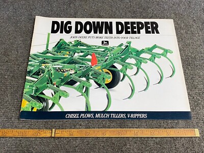 Original John Deere Sale Brochure Dig Down Deeper Chisel Plows Tillers NOS 1988