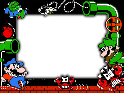 Mario Bros Arcade Monitor Bezel Sticker Decal