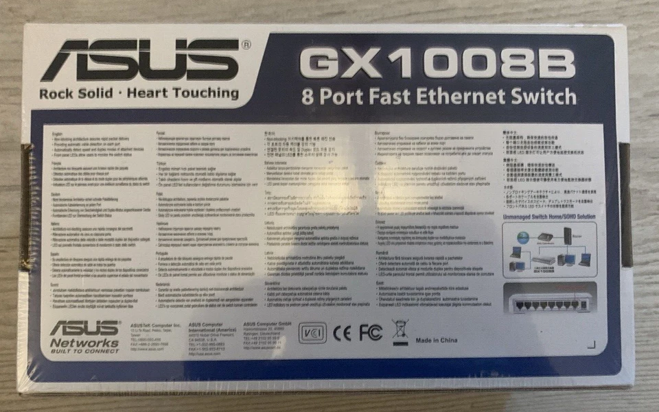 BRAND NEW SEALED ASUS GX1008B 8 Port Fast Ethernet Switch - Image 2 of 4