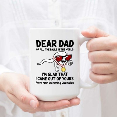 Father S Day Dear Dad Of All The Balls In The World I M Glad That I Came Ebay