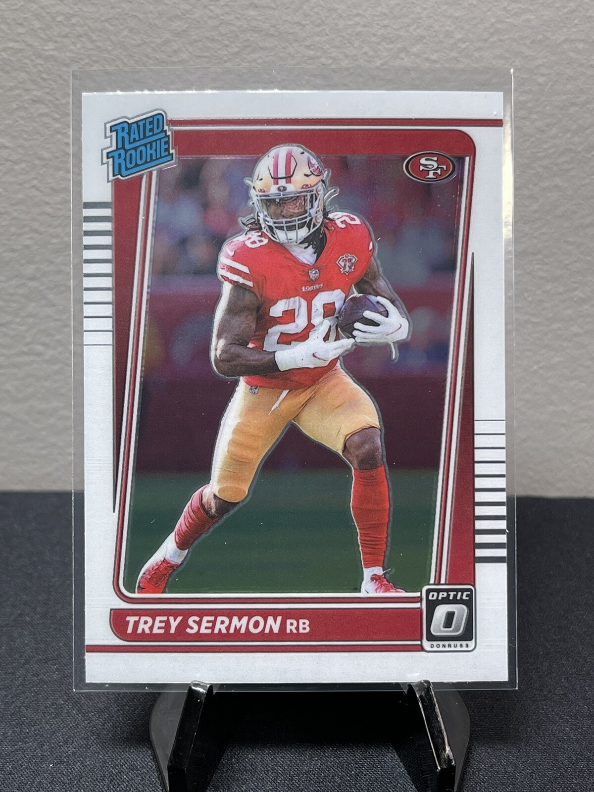 2021 Panini Donruss Optic Trey Sermon Rated Rookie #224 San Francisco 49ers