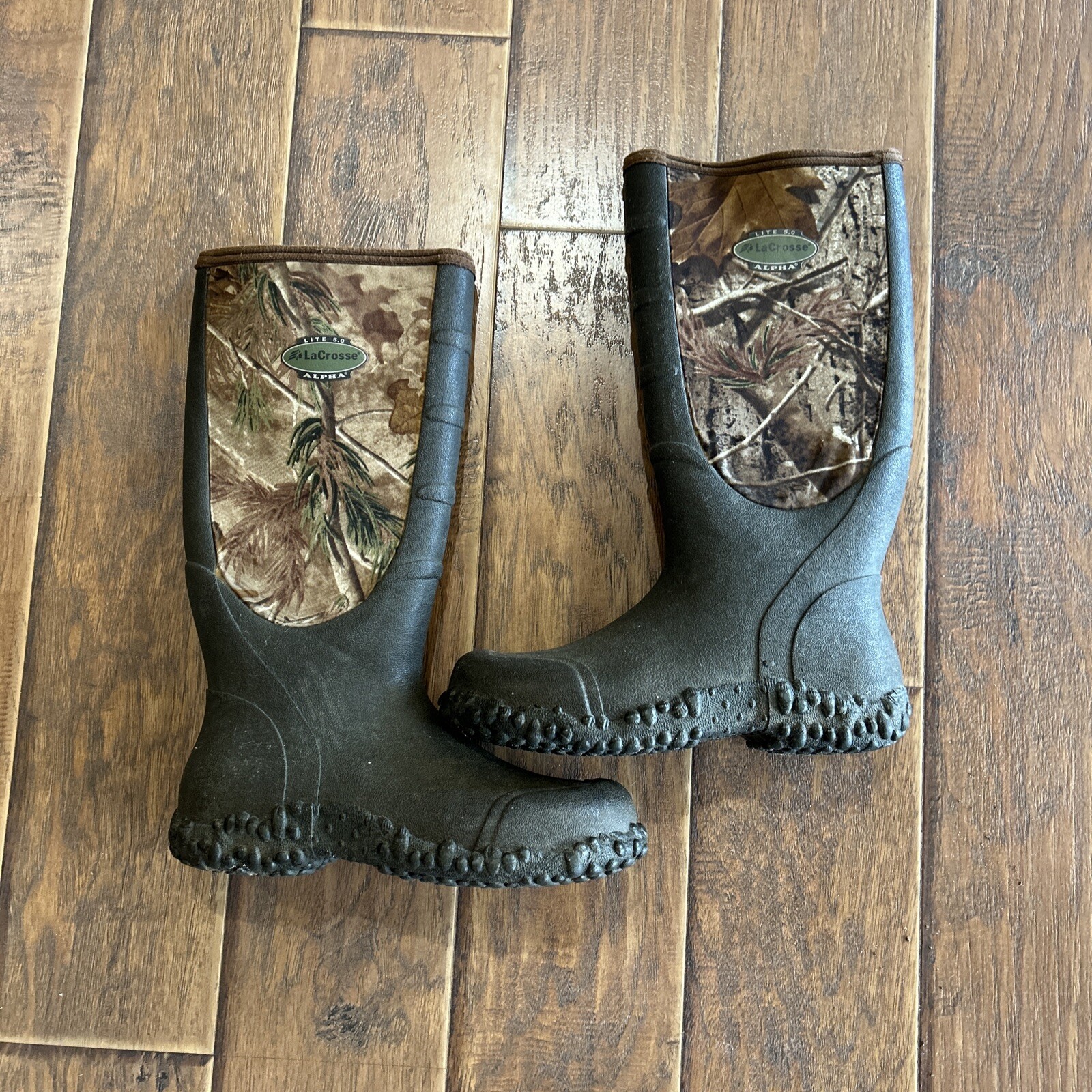 Lacrosse Men's Alpha Lite 5.0 Boots Rubber Hunting Boots 16" sz 8 Mossy