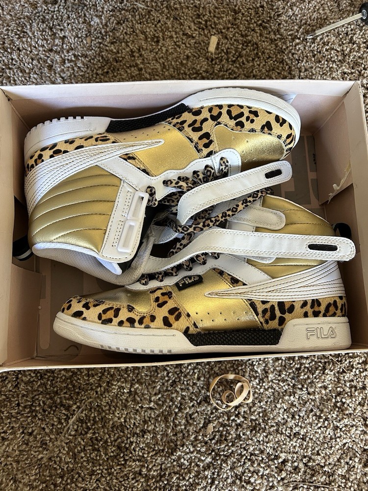 FILA Sneakers with Leopard and Animal Print Design