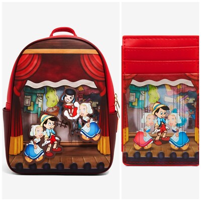Loungefly Disney Pinocchio Marionette Mini Backpack And Card