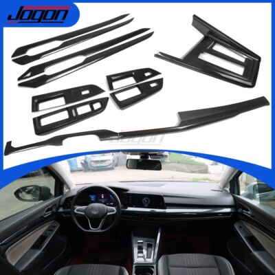 For VW Golf MK8 GTI GTD 2022+ Carbon Center Console Dashboard Interior