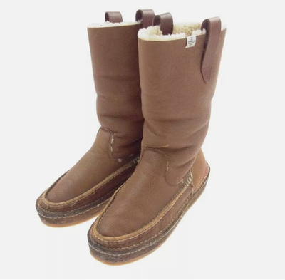 VISVIM V10001404-04 GRIDWOOD MOC TOE-FOLK Mouton Leather Boots 