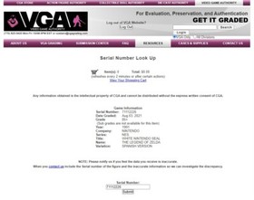 Nintendo NES,The Legend of Zelda,VGA Gold 85+ NM+