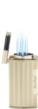 Ever Tech Quad Flame Cigar Torch Lighter with Cigar Punch Cutter Gold Color