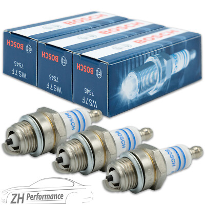 3x BOSCH WS7F Zündkerze 0 241 235 567 Nickel für Suzuki Honda Stihl Solo