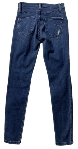 24 26"X27" James Jeans Blue Stretch Skinny Distressed Made in USA Twiggy Ankle - Picture 2 of 9