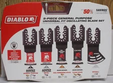 Diablo DOU5S 5 Piece Universal Fit General Purpose Oscillating Blade Set
