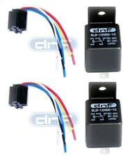12V 30 40A SPDT Bosch Style Automotive Relays  5 Wire Socket Harness 2/Pack 