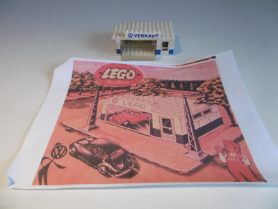 Lego System 307 VW Showroom VW Verkauf 60er Haus Container Box Car Showcase