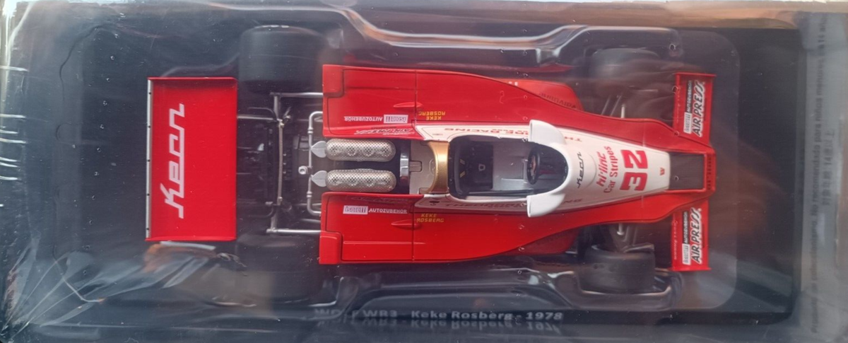 1:24 WOLF WR3 Keke Rosberg 1978 F1 Ixo Hachette voiture BLISTER RIDÉE 1:24 WOLF WR3 Keke Rosberg 1978 F1 Ixo Hachette voiture BLISTER RIDÉE