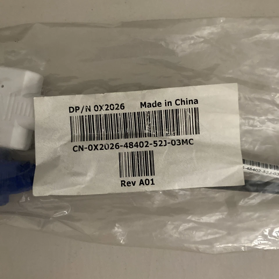 BRAND NEW SEALED DVI TO VGA+DVI CONNECTOR DP/N 0X2026 CN-0X2026-48402-52J-03MC - Image 2 of 3