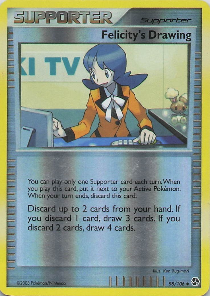Pokemon TCG Great Encounters #98/106 Felicity's Drawing Reverse Holo