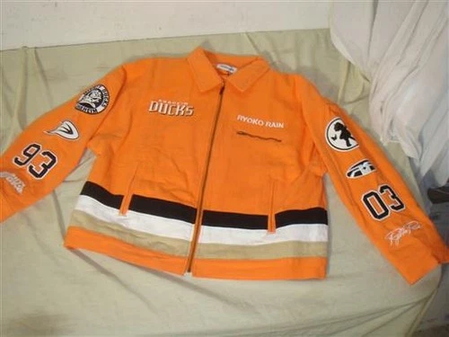 ANNAHEIM DUCKS RYOKO RAIN DESIGNER COLLECTION HOME TEAM WORK JACKET SIZE  - product listing photo