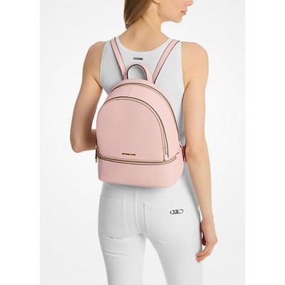 Michael Kors Rhea Zip Medium Size Backpack Soft Pink‎ Leather Blush Michael Kors Rhea Backpack Pink Bags & Handbags for Women  main image 4