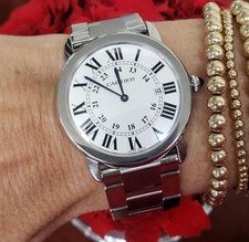 Box/Card 2021 Cartier Ronde Solo 36mm Steel Quartz Watch Silver Roman W6701005