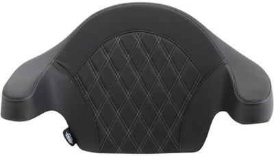 Drag Specialties 0822-0438 Tour Box Pad - Double Diamond - Silver Stitch
