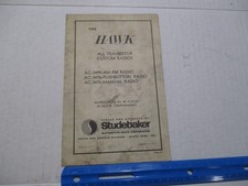 Studebaker Hawk All Transistor Custom Radio Brochure AC 3499 AM FM AC3476 PB