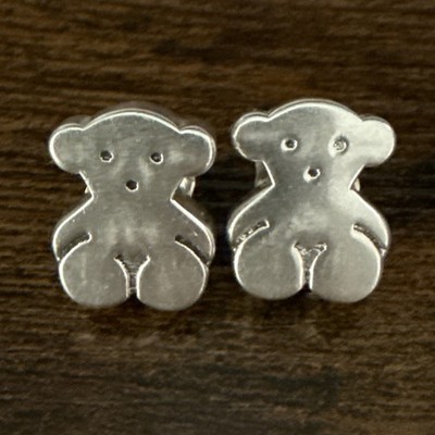 TOUS SILVER BEAR EARRINGS