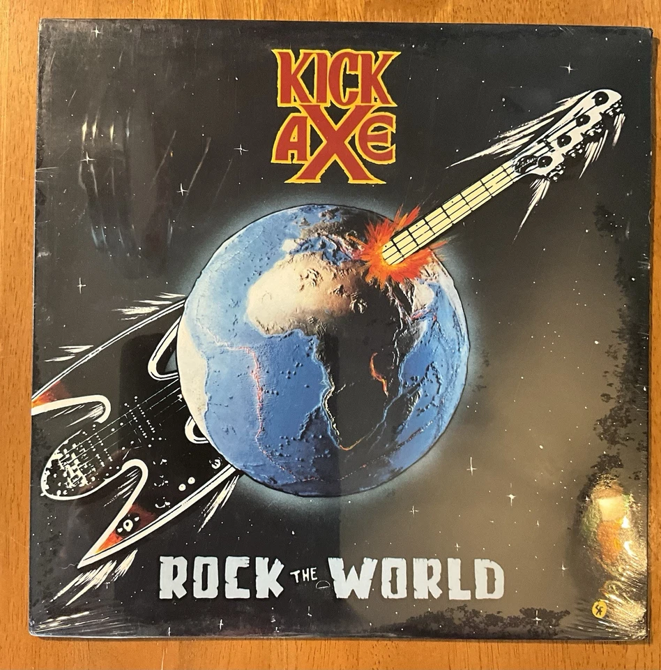 Kick Axe  Rock the World SEALED 1987 Mercenary Records MER 2103 Larry Gillstrom - Image 3 of 4