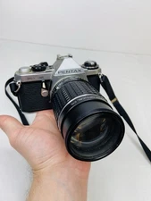 Pentax Me Super 35mm Camera Takumar (Bayonet) 1:2.5 135mm Telephoto Lens Asahi