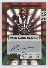 2021 Panini Contenders Rookie Ticket Wild Card Round Pooka Williams Jr Auto rf2